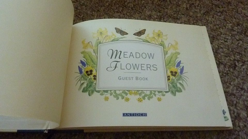 Vintage księga gości "kwiaty polne" archiwalna extra