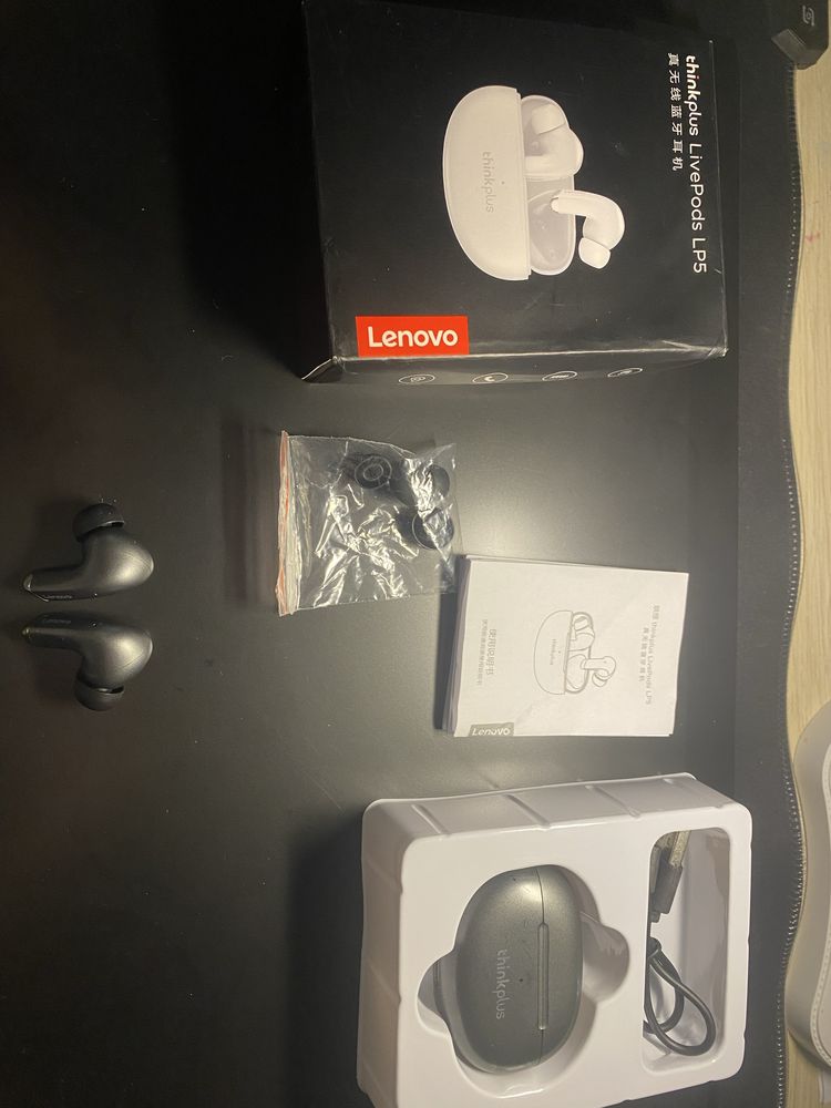 Słuchawki bezprzewodowe dokanałowe Lenovo Thinkplus LP5