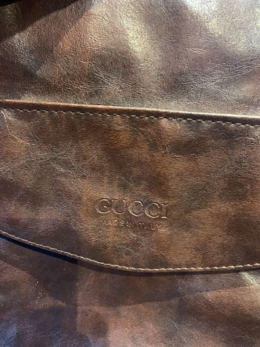 GUCCI piekna torebka damska skóra braz