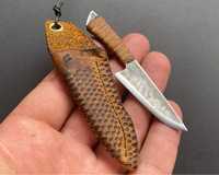 Ręcznie Zrobiony Mini Nożyk Naszyjnik Neck Knife