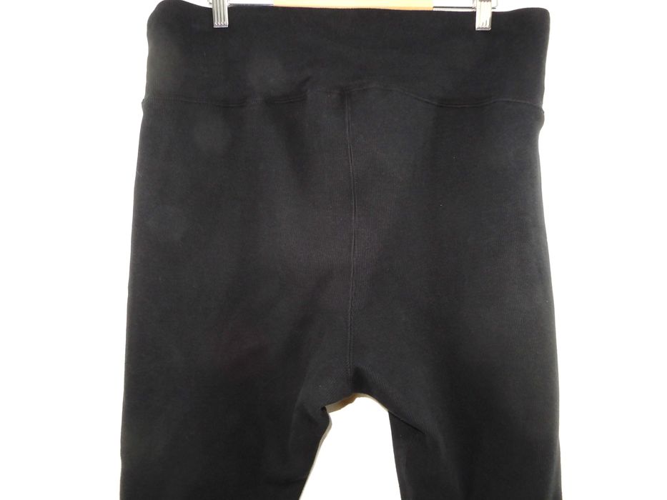 Getry legginsy ocieplane prążkowane czarne bawełna 54 7XL