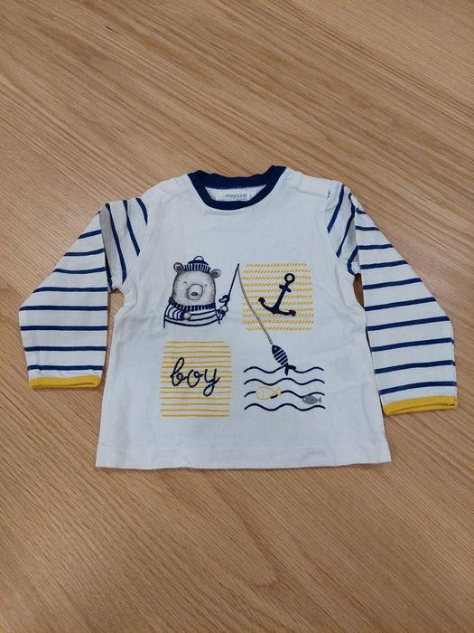 T-shirt de manga comprida bebé 4-6meses