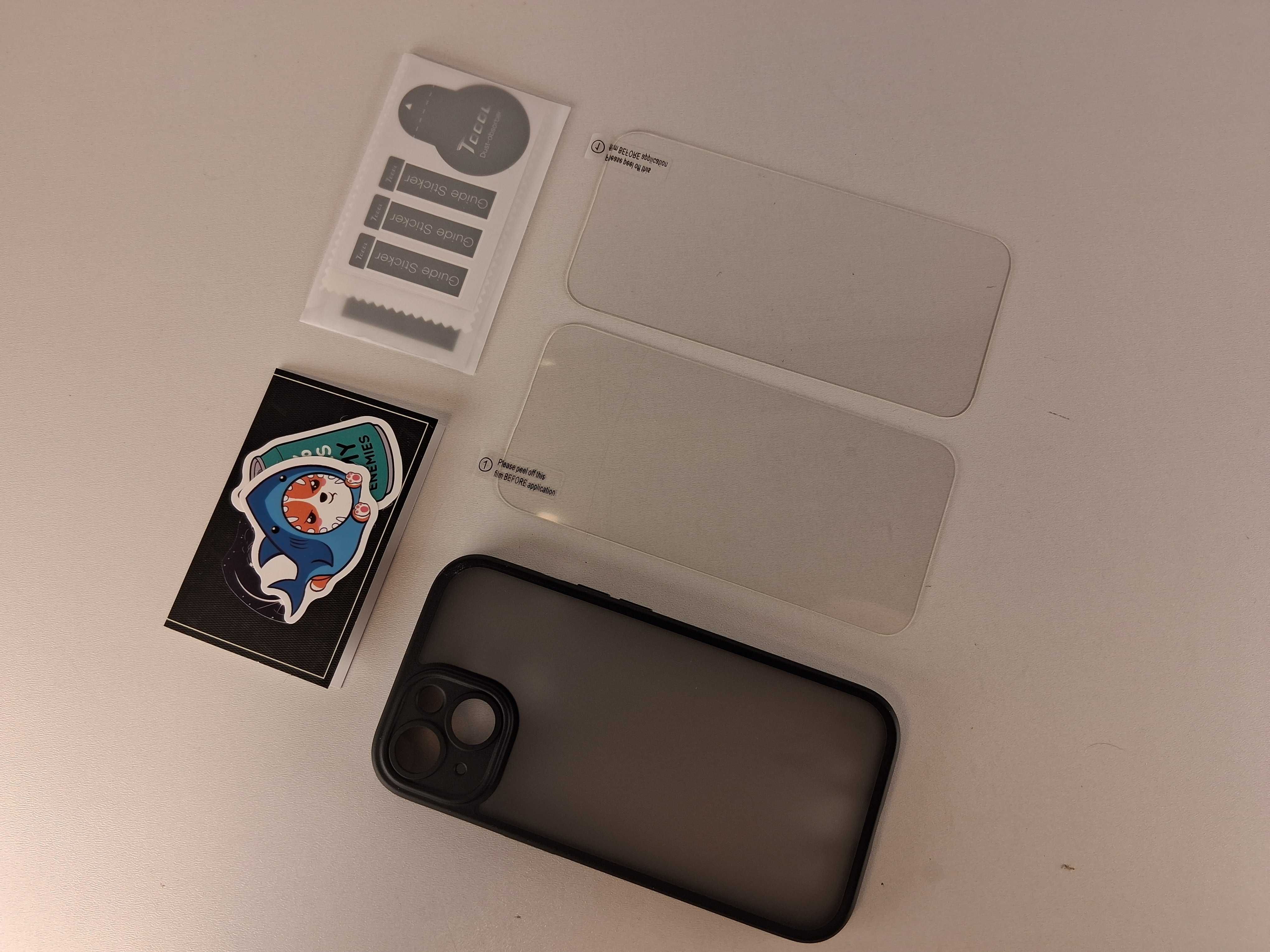 Y122 Etui Tocol i Szkło Hartowane iPhone 15 2+1 Czarny