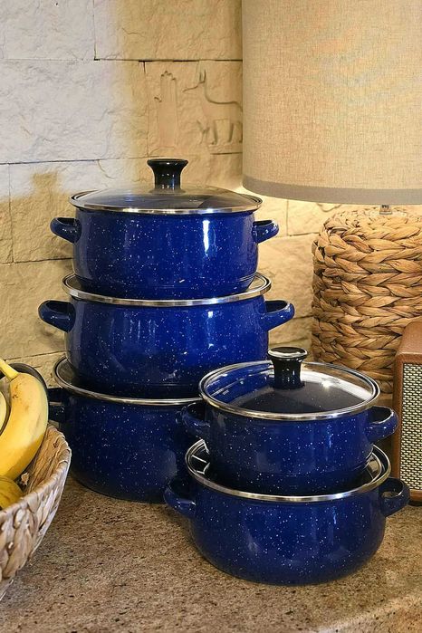 Promicja 79 zl  Garnki emaliowane w kropki