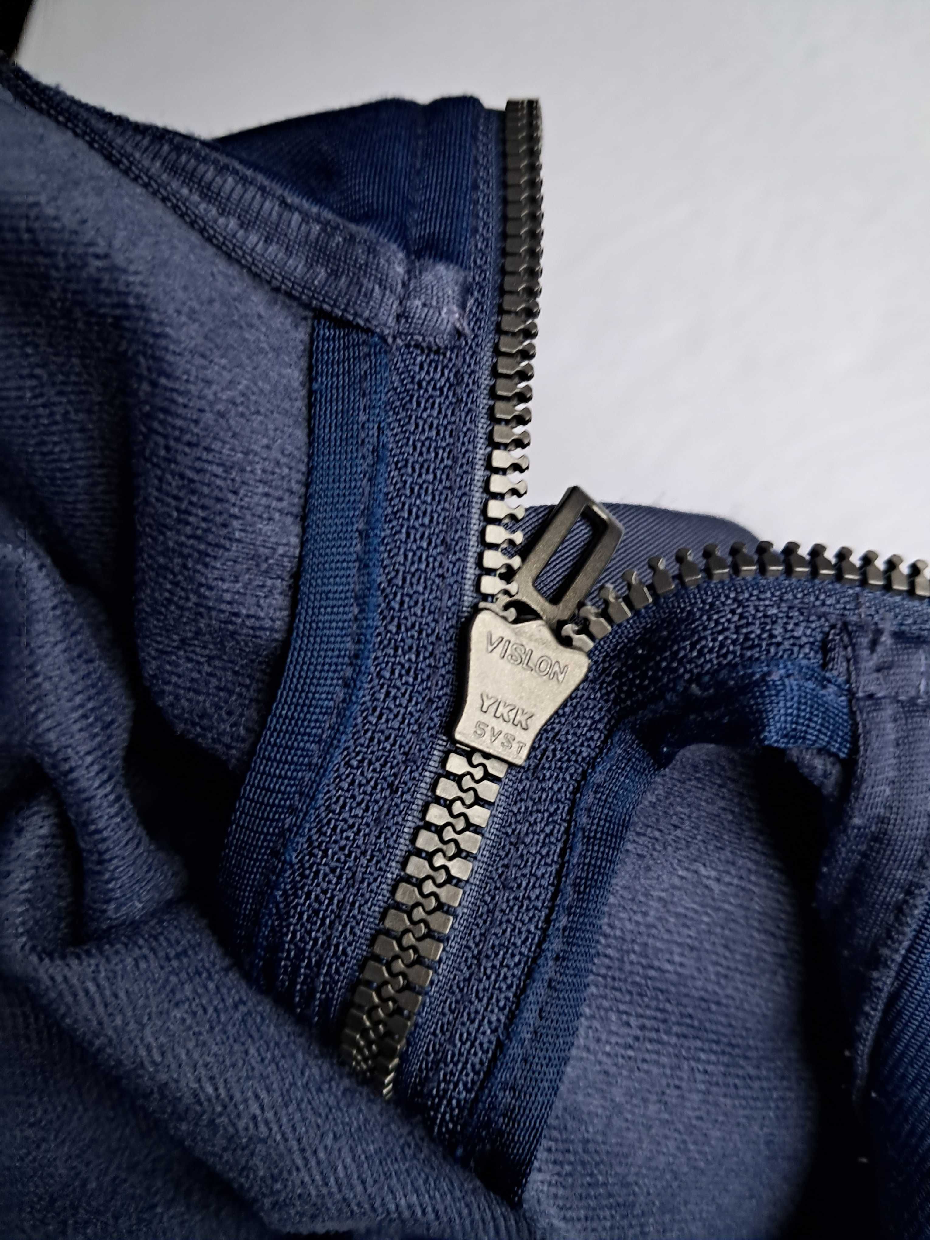 Мужская тёмно-синяя базовая олимпийка ветровка куртка Adidas M-L