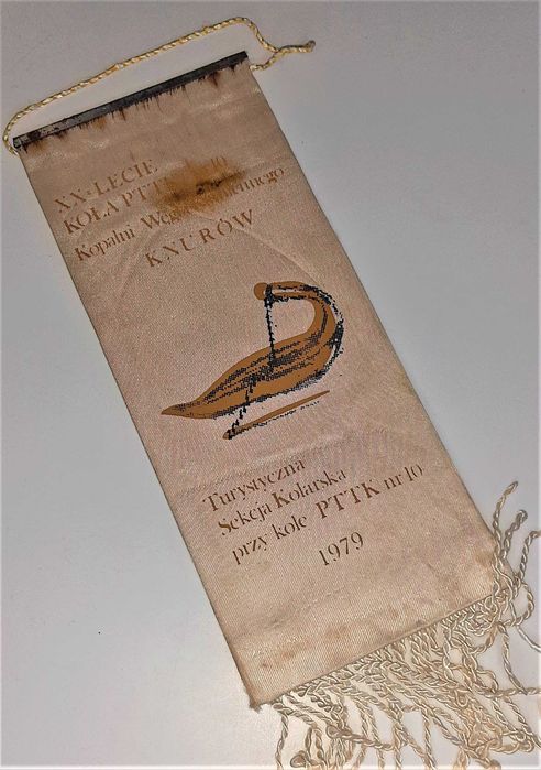 Proporczyk KWK Knurów Koło PTTK nr 10 Rajd Młodego Turysty