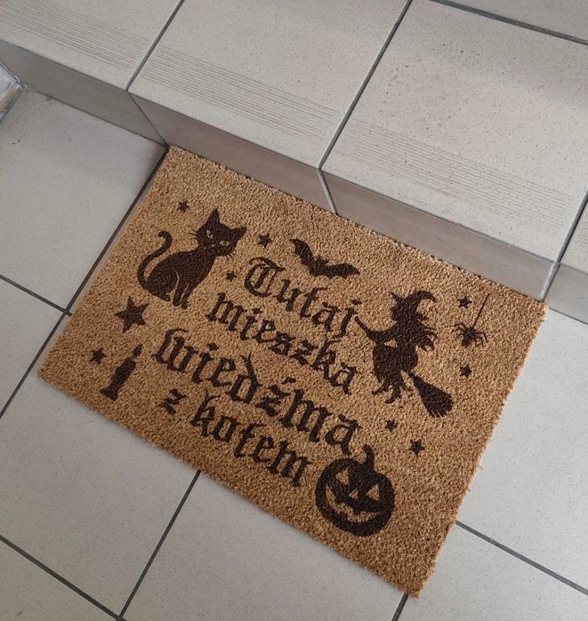 Wycieraczka na Halloween Dekoracja przed Dom Śmieszne i Straszne Wzory
