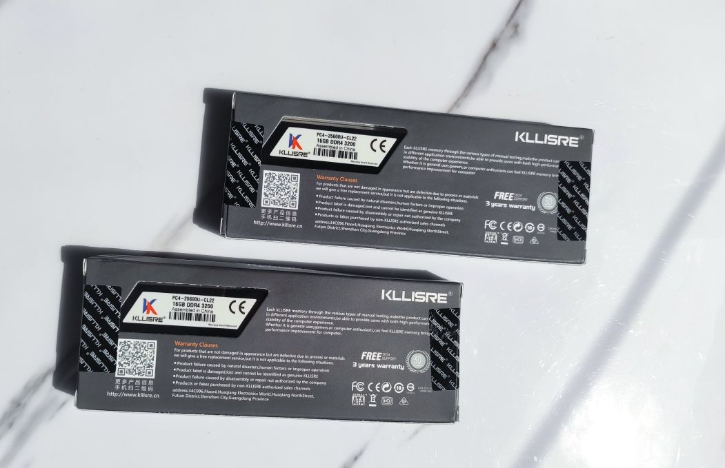 32 GB DDR4 kit  (2x16 ) Kllisre 3200 mhz оперативна пам'ять