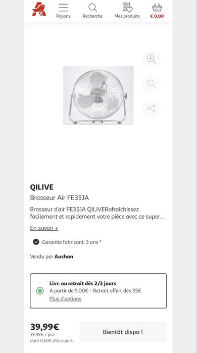 Ventoinha de chão Qilive