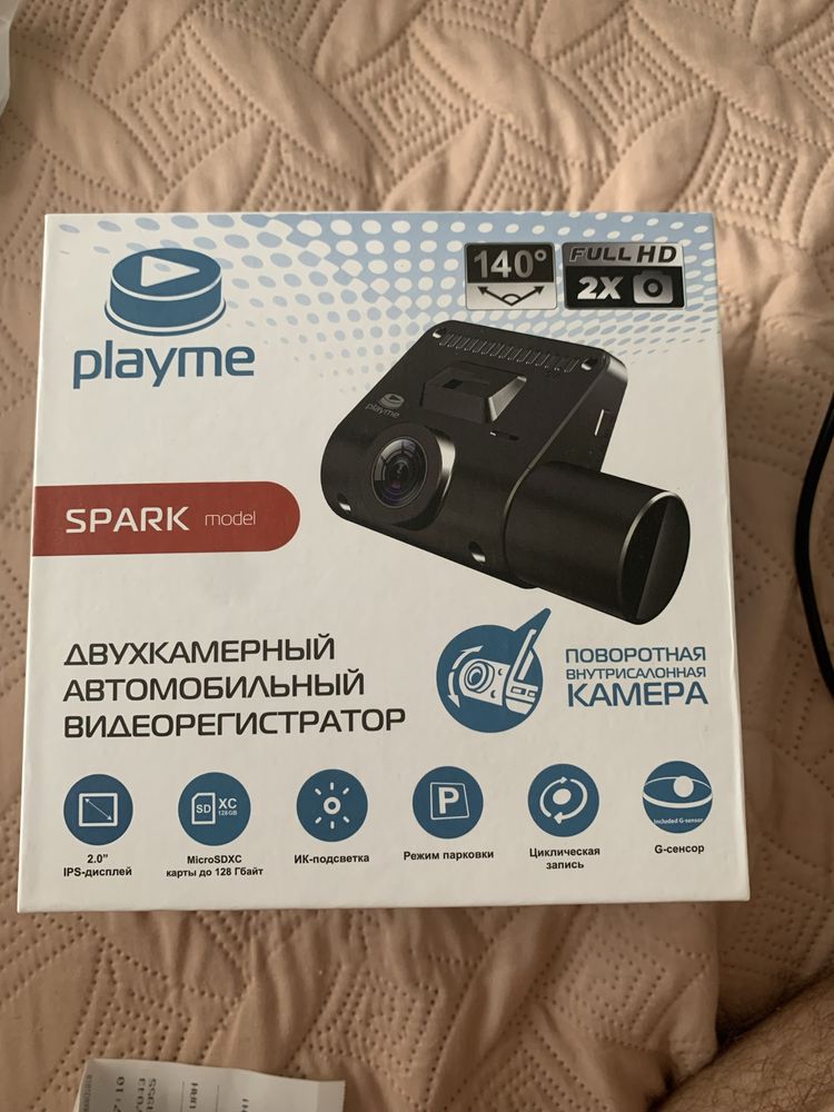 Відеореєстратор автомобільний Playme SPARK model двухкамерний