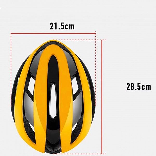 Kask rowerowy Rockbros rozmiar M - żółto-czarny