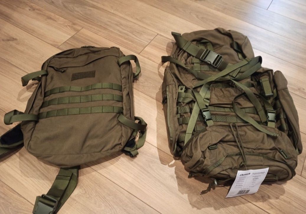 Zasobnik górski plecak wojskowy khaki duży + mały nowy stan magazynowy