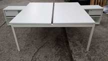 Biurko dwustanowiskowe białe 160x80 Biurka tup BENCH biuro dom hotel