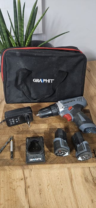 Wiertarko wkrętarka Graphite 58g210 zestaw dwie baterie
