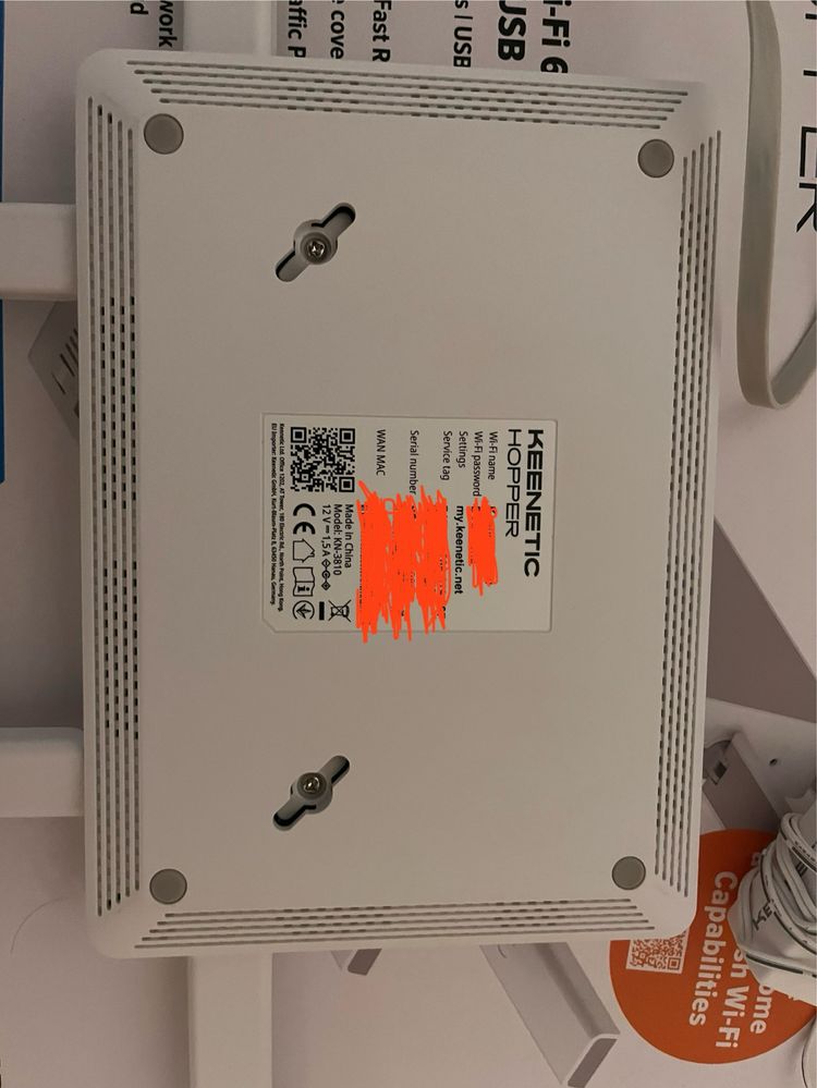Маршрутизатор Keenetic Hopper (KN-3810) WiFi6 / AX1800 / 1 Гбіт/с