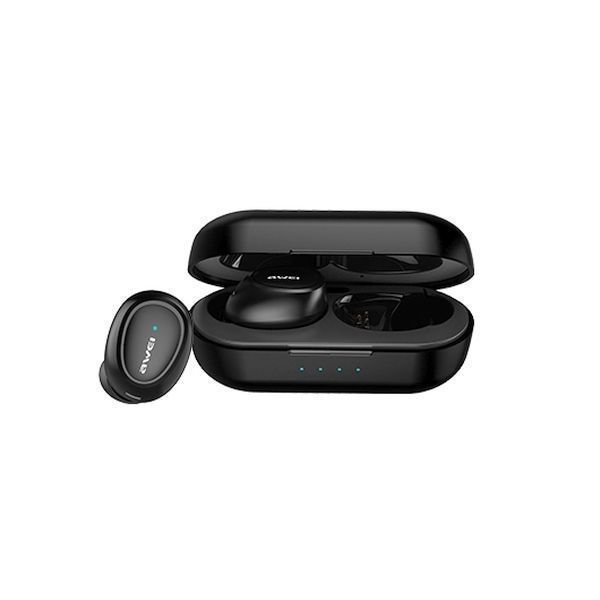 Awei Słuchawki Bluetooth 5.0 T16 Tws + Stacja Dokująca Czarny/Black