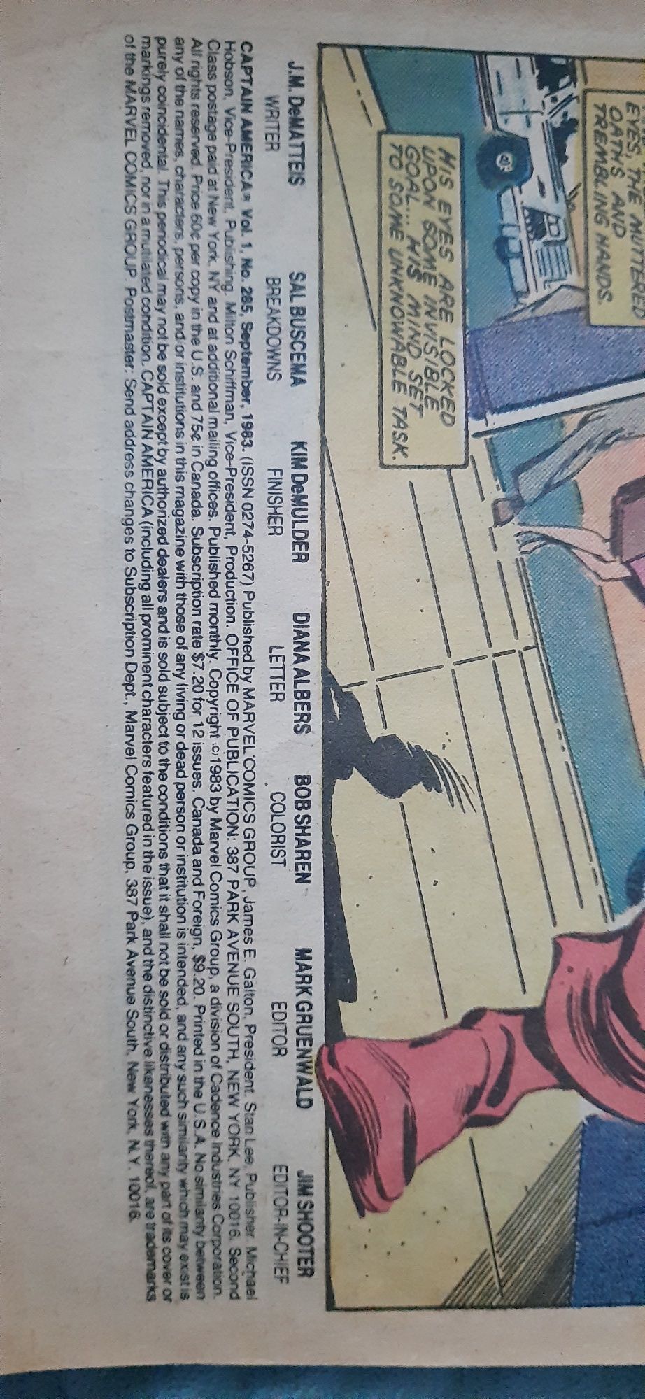 Komiks po angielsku Captain America 1983