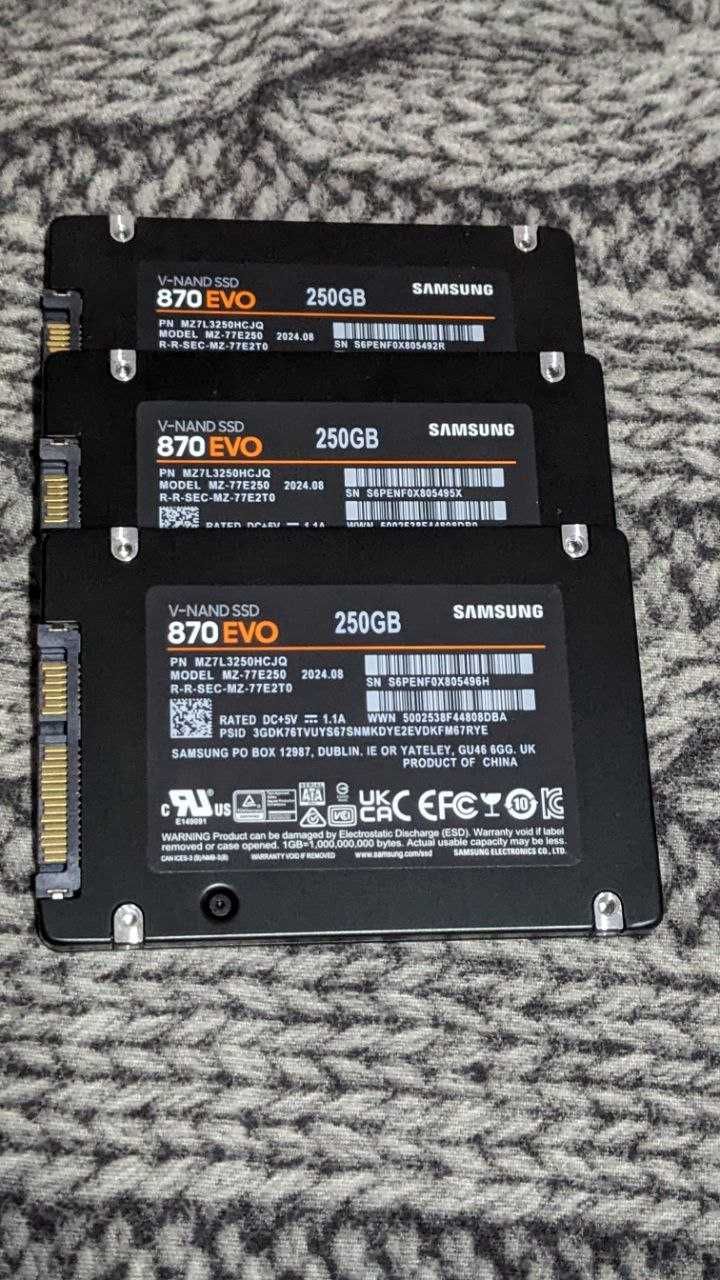SSD 2.5 m2 250/256/512 Samsung/Intel/Kingston/Transcend 100%