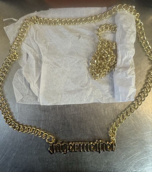 Łańcuch łańcuszek na szyję naszyjnik złoty Jägermeister