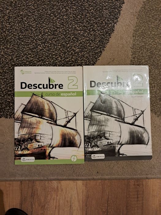 Podręcznik i zeszyt ćwiczeń do języka hiszpańskiego. Descubre 2