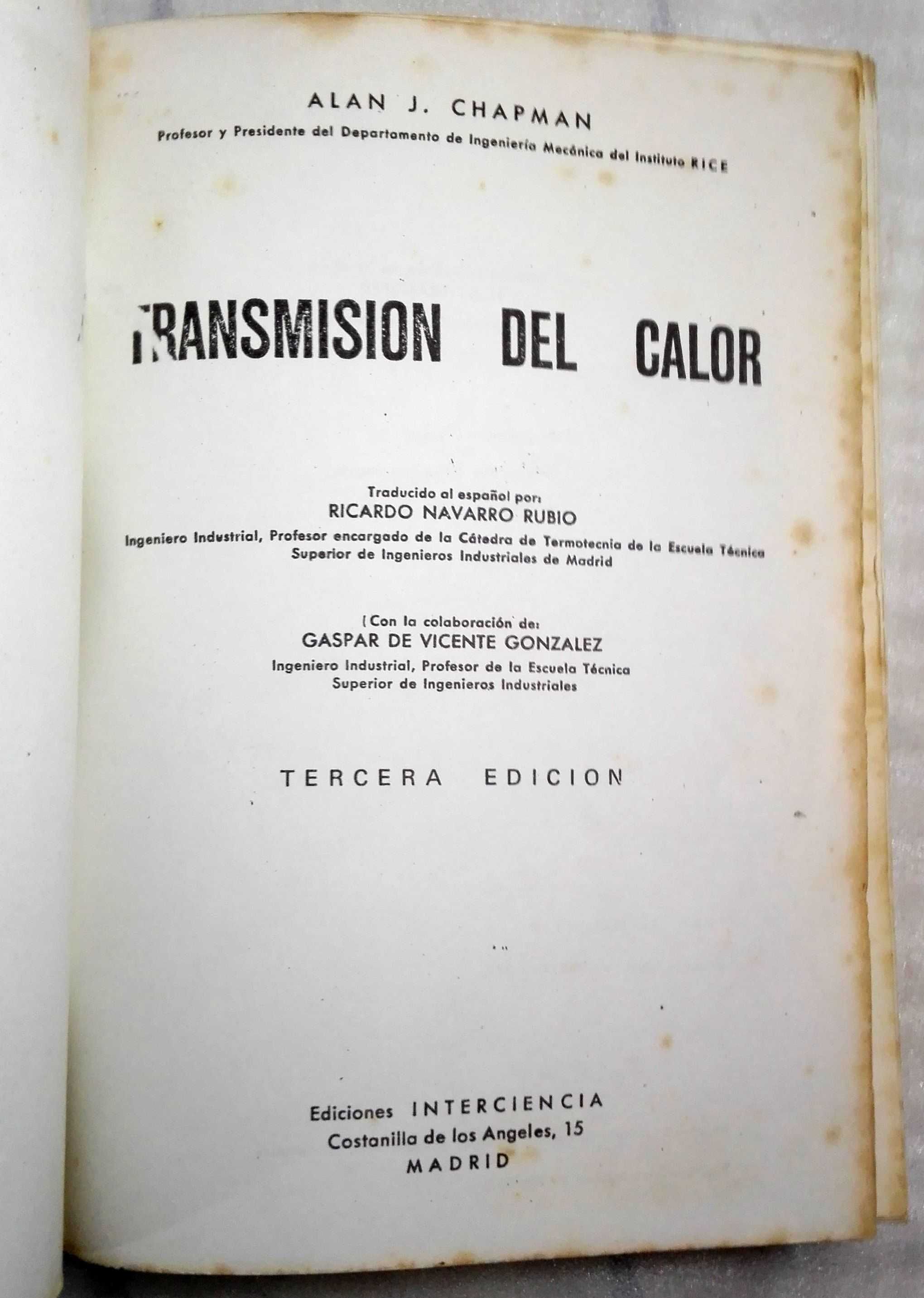 Livro Transmision del Calor