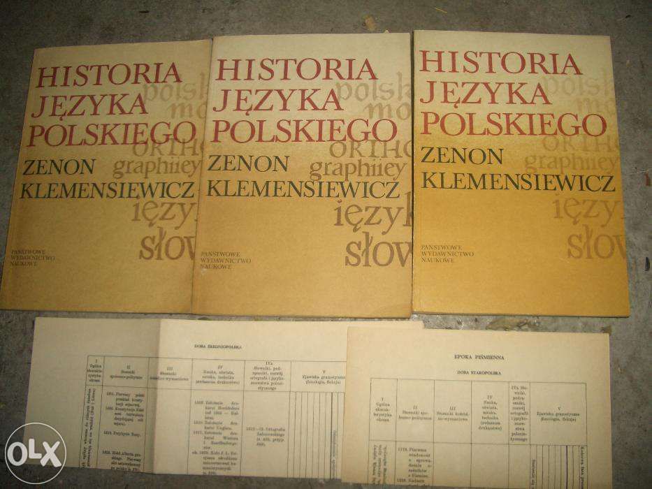 historia języka polskiego 3 tomy zenon klemensiewicz warszawa 1985