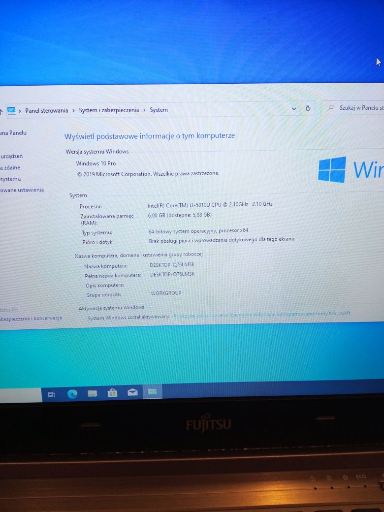 Fujitsu lifebook U745 i3 SSD 180 GB