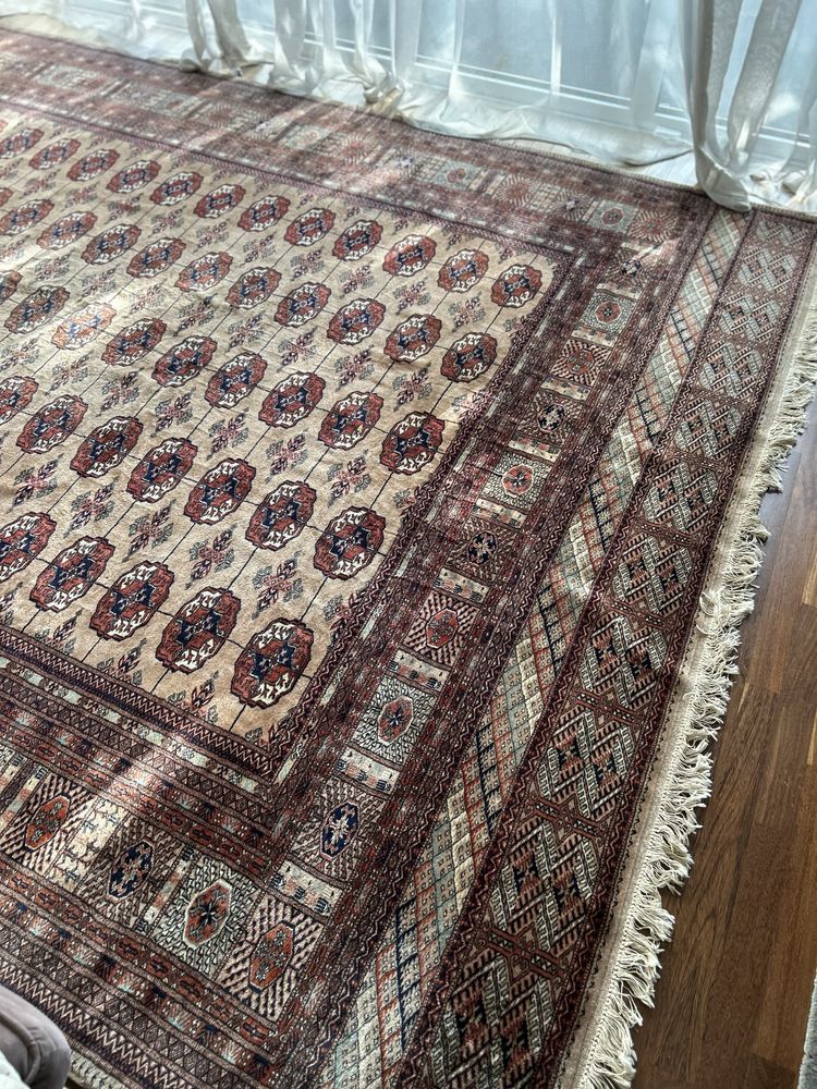 Tapete bukhara, original,pura lã feito à mao, lavado XXL 350x250