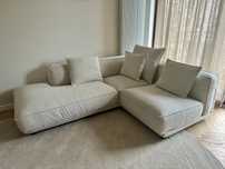 Sofa modułowa narożna Laurent Befame, tkanina boucle Ascot Pearl