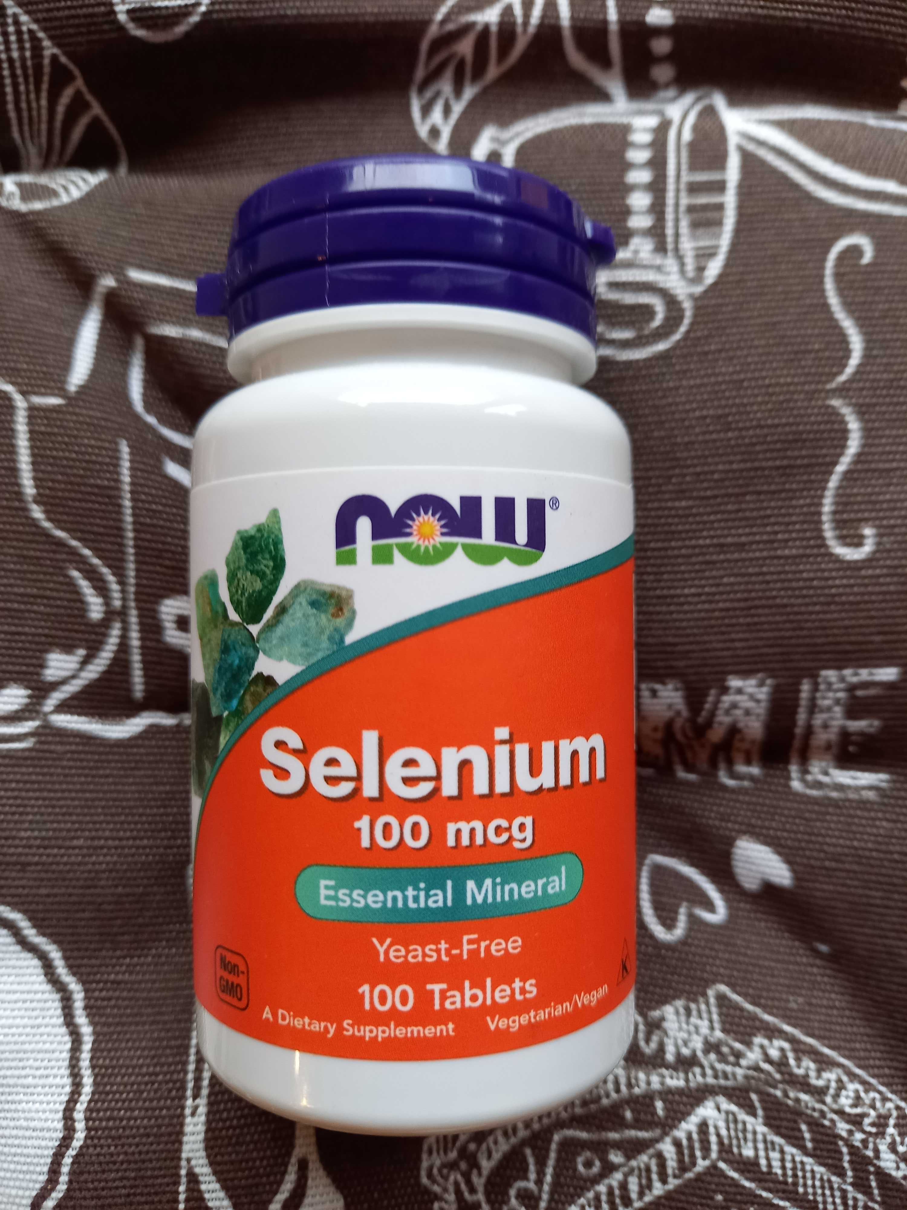Селен, selenium, 100 200 мкг, Now Foods, 90 100 180 250 капсул