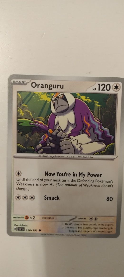 Karta Pokémon Oranguru