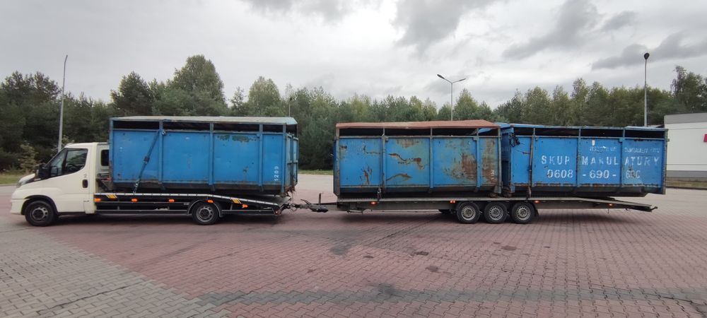 Wynajem przyczepy 3500kg lawety na dwa auta podwojna 8,5m Blyss Radom