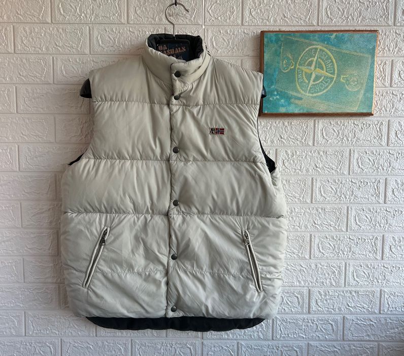 Жилетка пухова Napapijri двостороння вінтаж рЛ