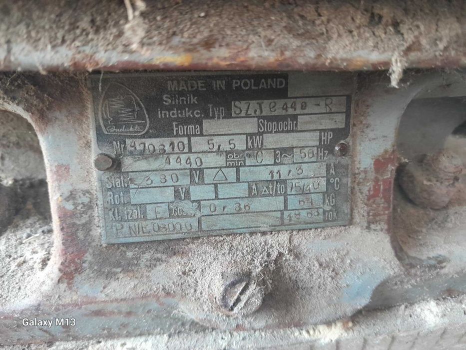 Silnik elektryczny 5.5 KW z wózkiem !!!