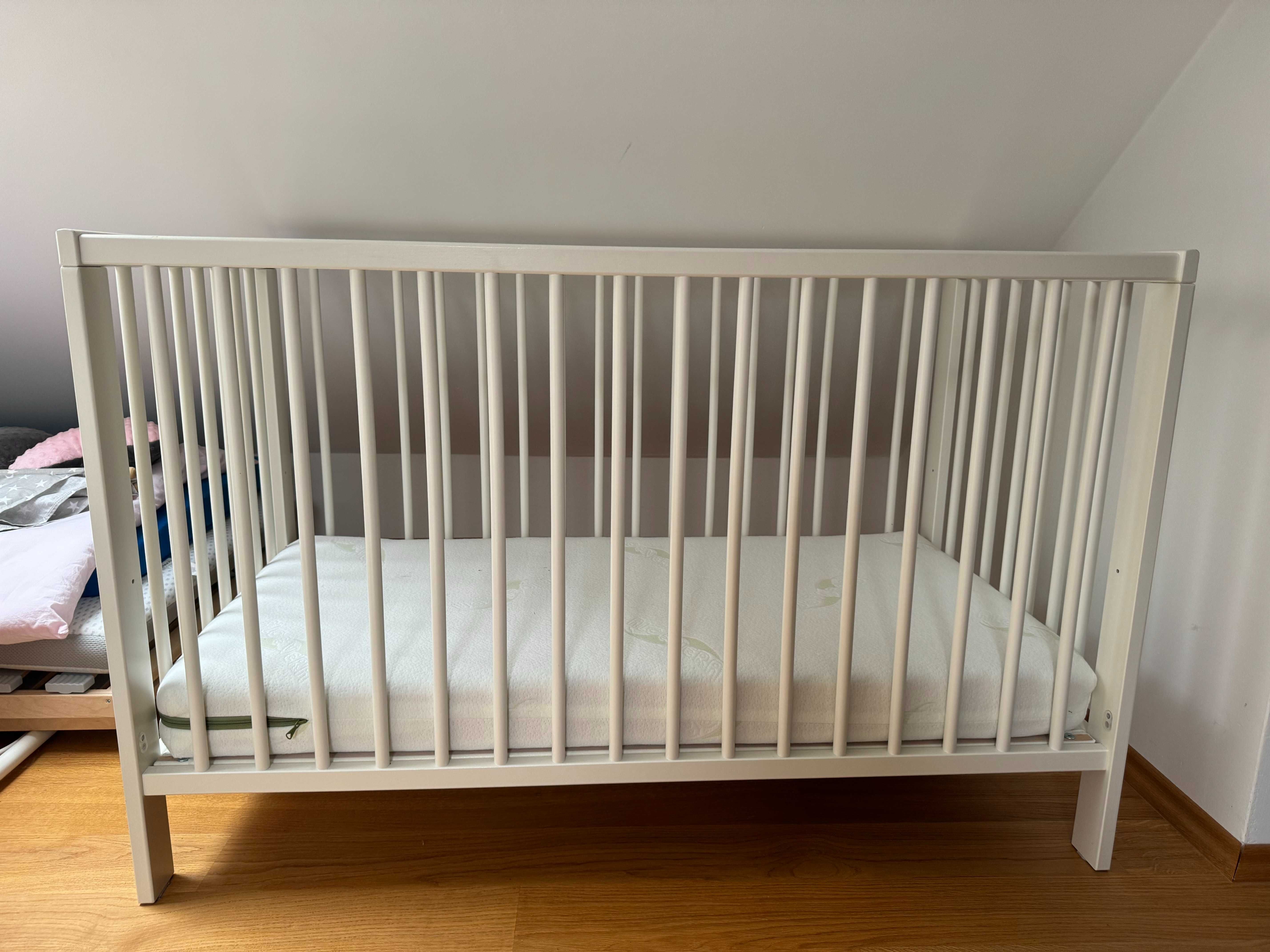 Łóżeczko niemowlęce + MATERAC (stan idealny)_Ikea_GULLIVER_60x120