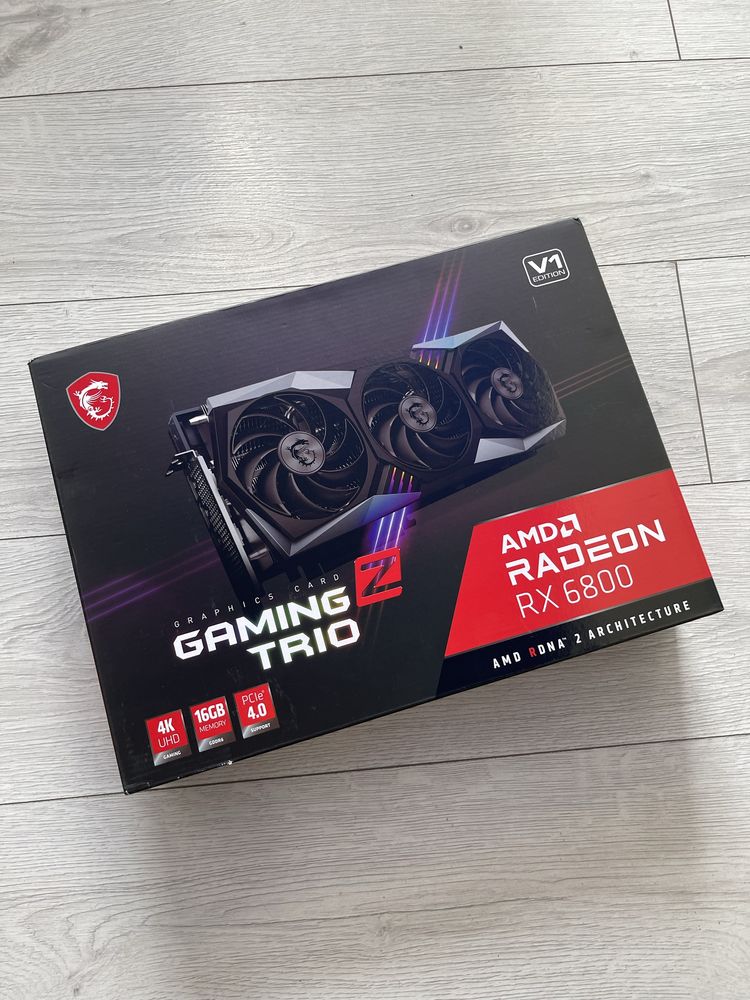 відеокарта MSI Radeon RX 6800 GAMING X TRIO 16G!