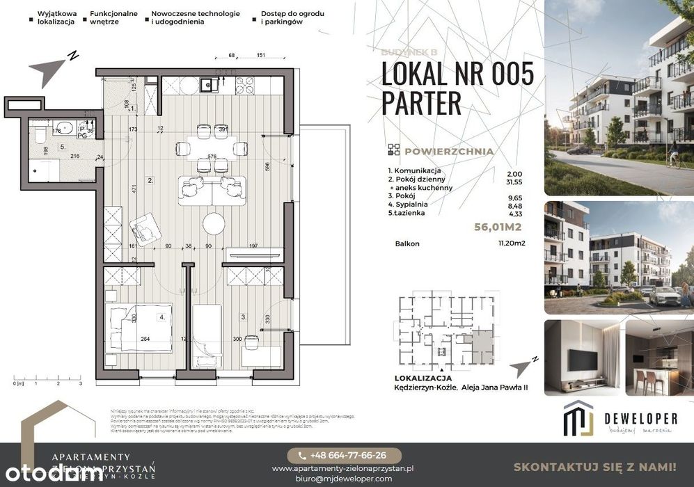 Osiedle Piastów 4 pokoje, 77,35m2 Apartamenty Zielona Przystań