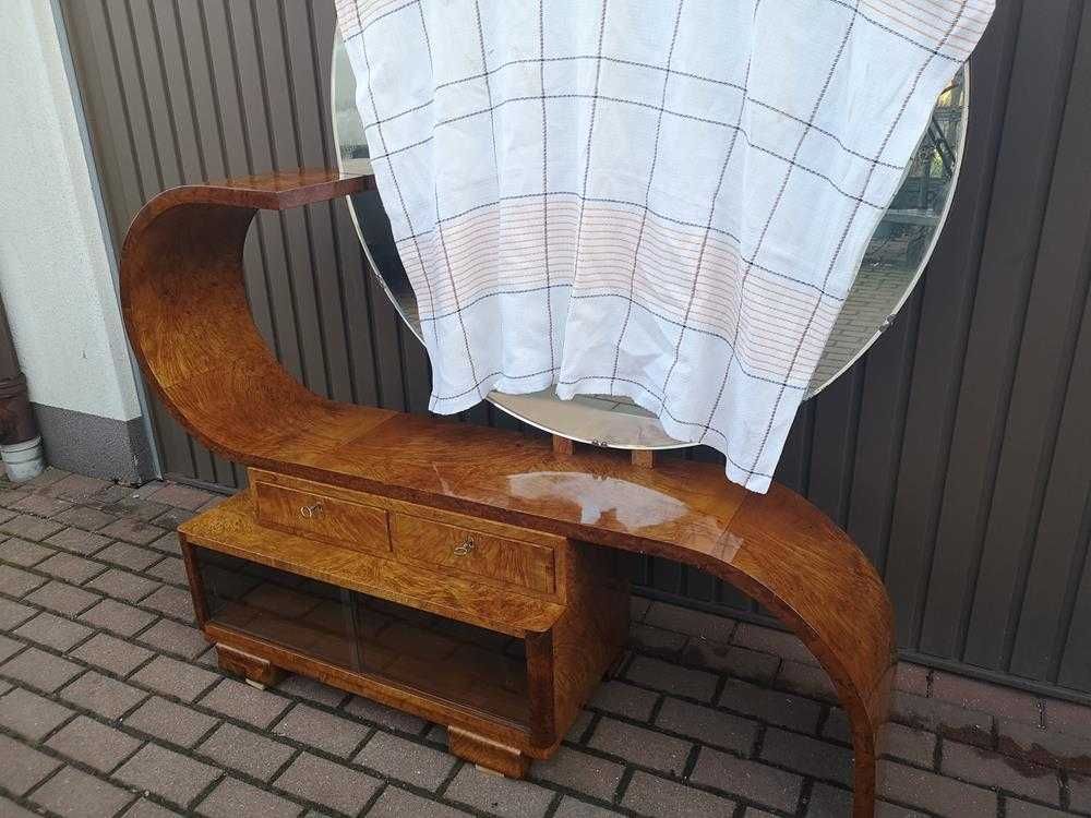 Toaletka Art Deco Politura Orzech-Unikat Stara Antyk Po Renowacji.