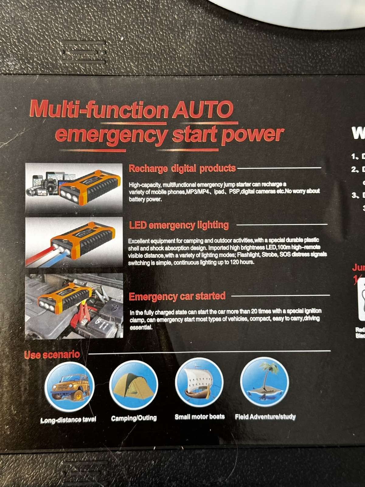 Пусковое зарядное устройство,бустер,повер с насосом JUMPSTARTER JX 27