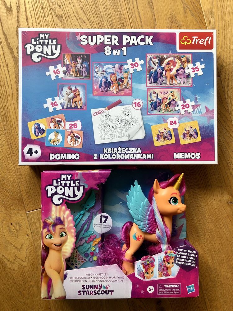 My Little Pony zestaw Kucyk Sunny + gry Trefl