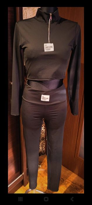 Komplet damski leginsy + bluzka