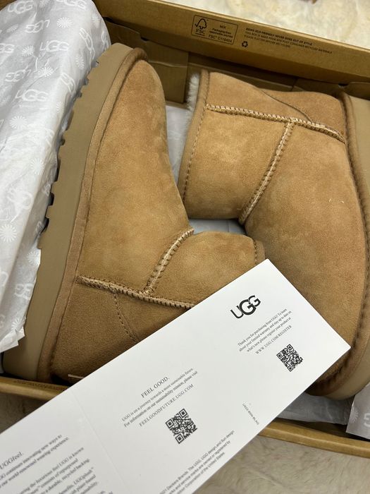 Ugg brązowe skóra naturalna i wełna owcza