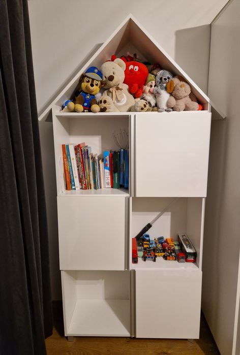 Regał domek biały połysk Bodzio