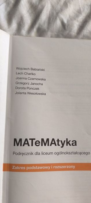 Matematyka 2 zakres podstawowy i rozszerzony