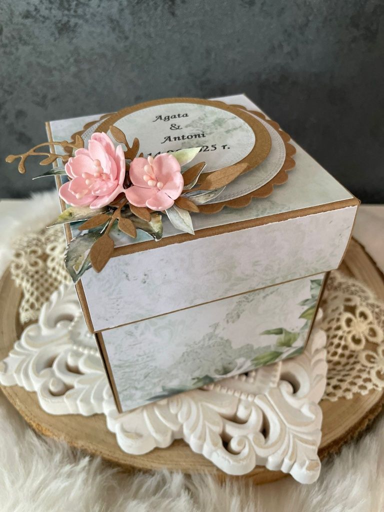 Pamiątka ślubna exploding box ślub boho