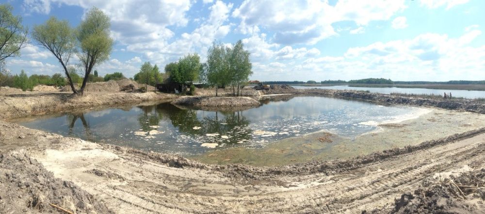 Очищення водойм, озер, копка, днопоглиблення, берегоукріплення