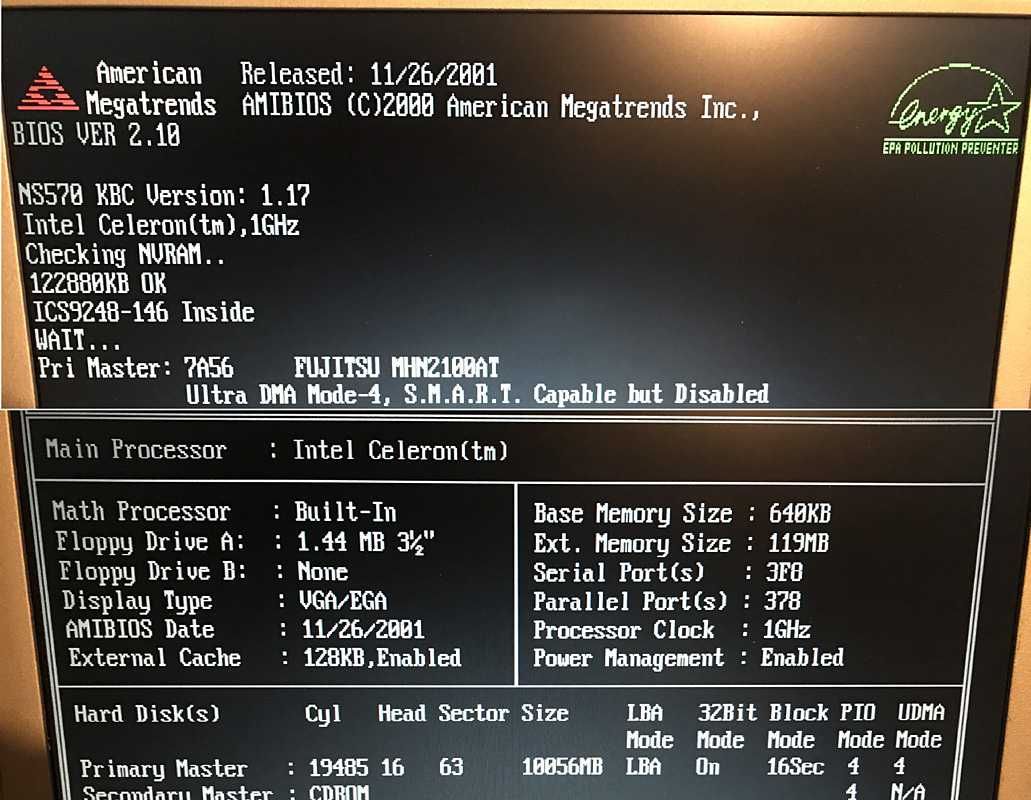 Laptop Celeron 1GHz 128MB Win98 Open GL- Retro Granie