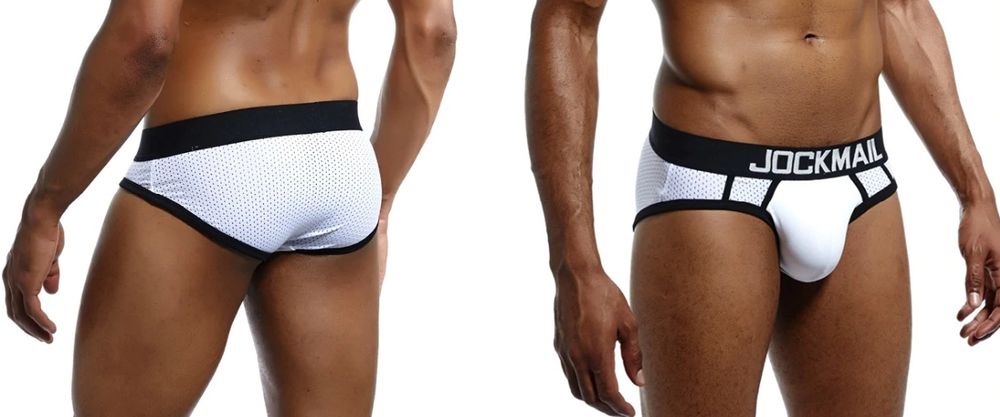 Męskie siateczkowe slipy dla sportowców oddychające JOCKMAIL - XL