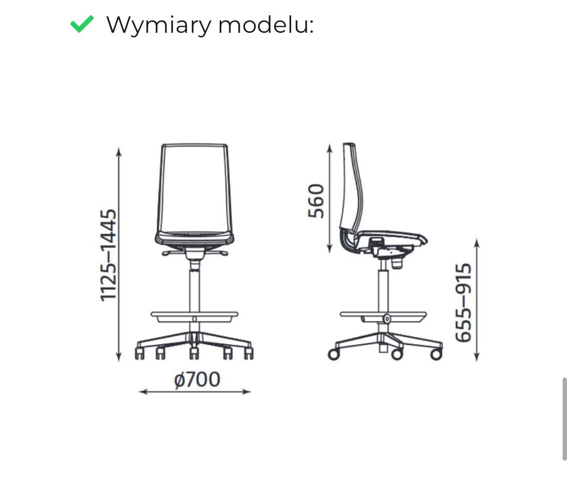 Krzesło biurowe wysokie