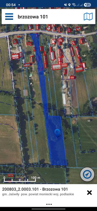 Działka rolno-budowlana 1,22ha, Brzozowa, gmina jaświły